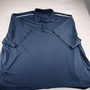 Catalyst‎ Mens 7XB Polo Shirt Navy Blue Short Sleeve Button-Up Lightweight Top